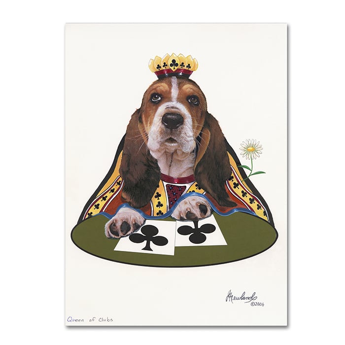 Jenny Newland Queen Of Clubs 14 x 19 Canvas Art Image 1