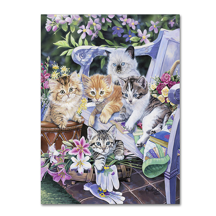 Jenny Newland Purfect Gardening Buddies 14 x 19 Canvas Art Image 1