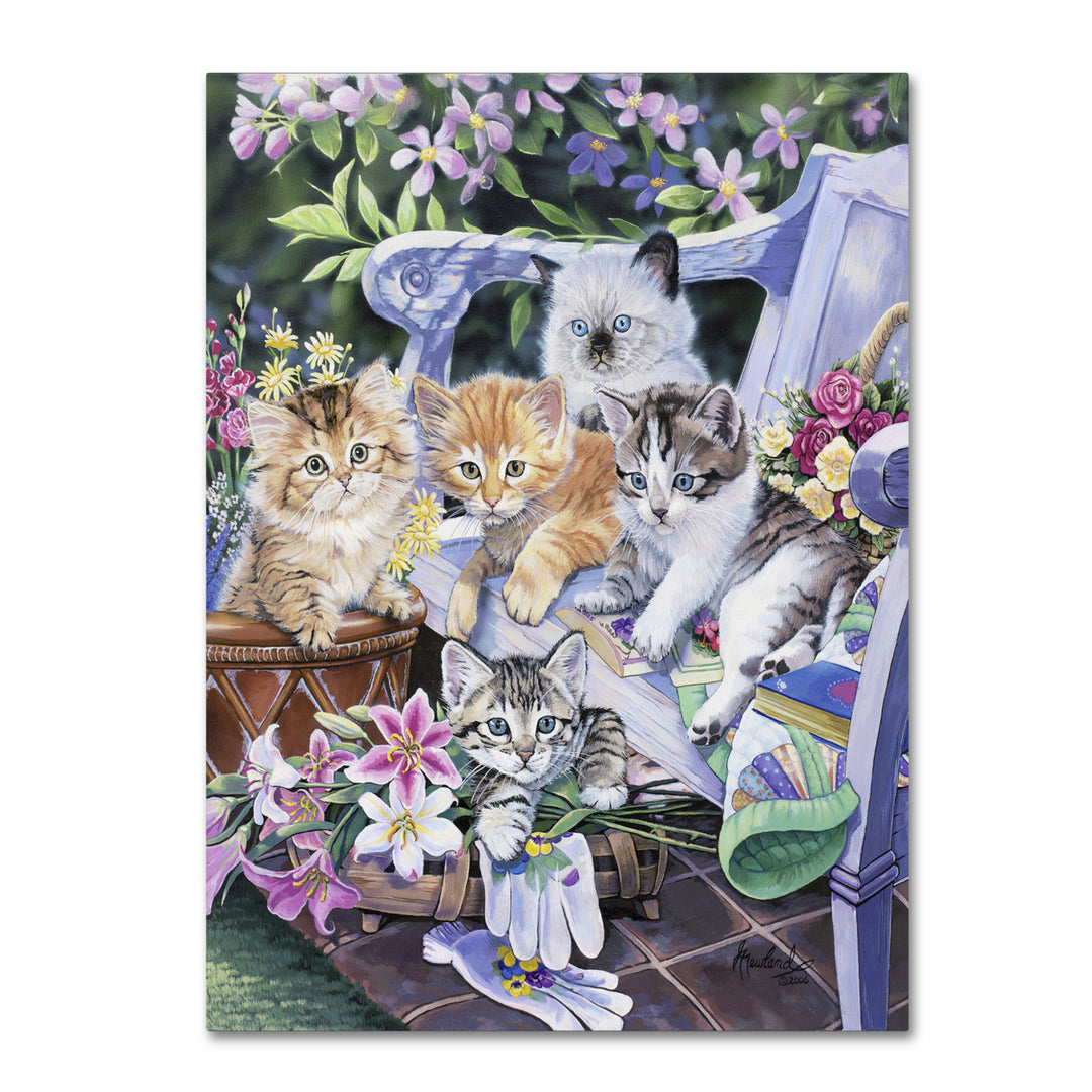 Jenny Newland Purfect Gardening Buddies 14 x 19 Canvas Art Image 2