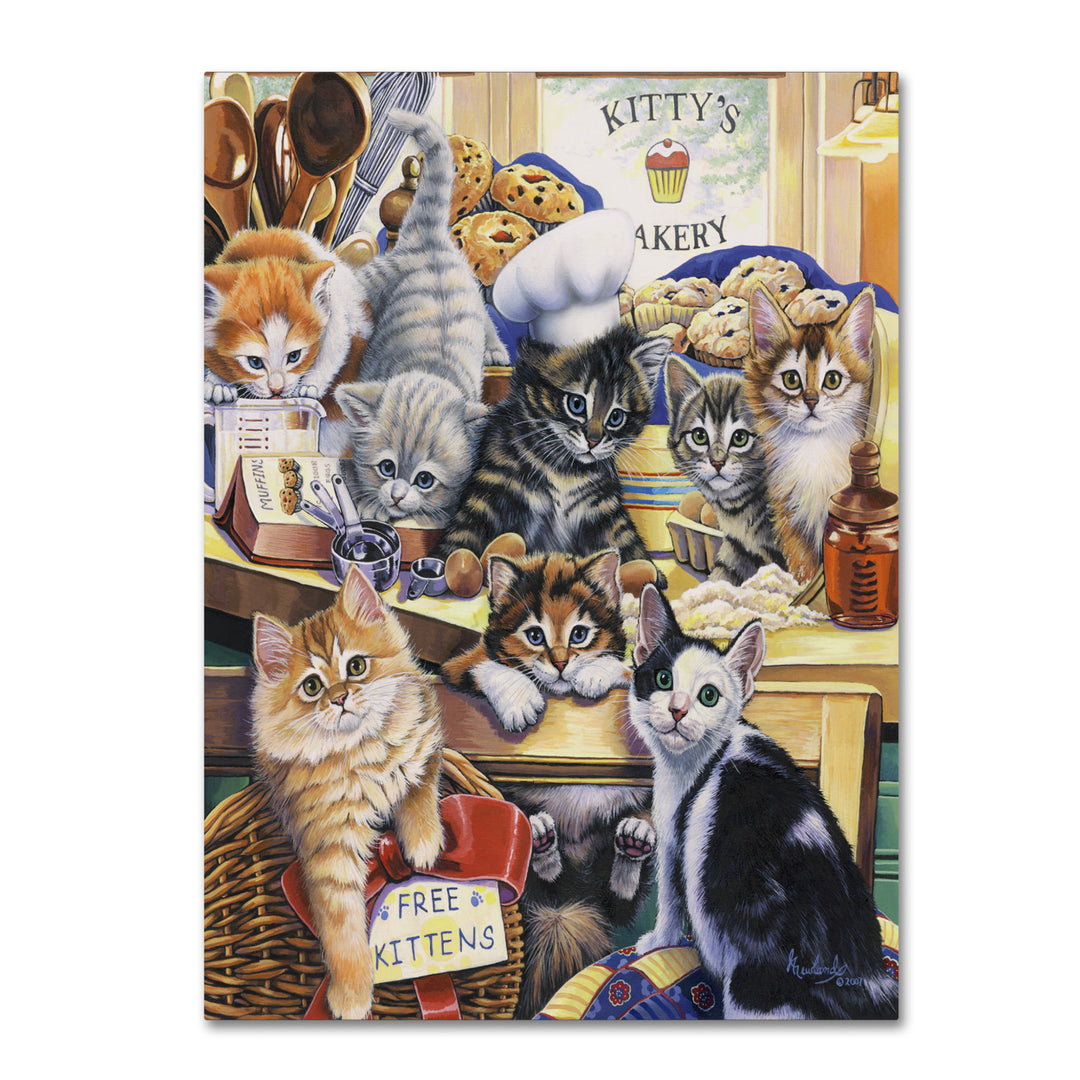 Jenny Newland Kitty Bakery 14 x 19 Canvas Art Image 2