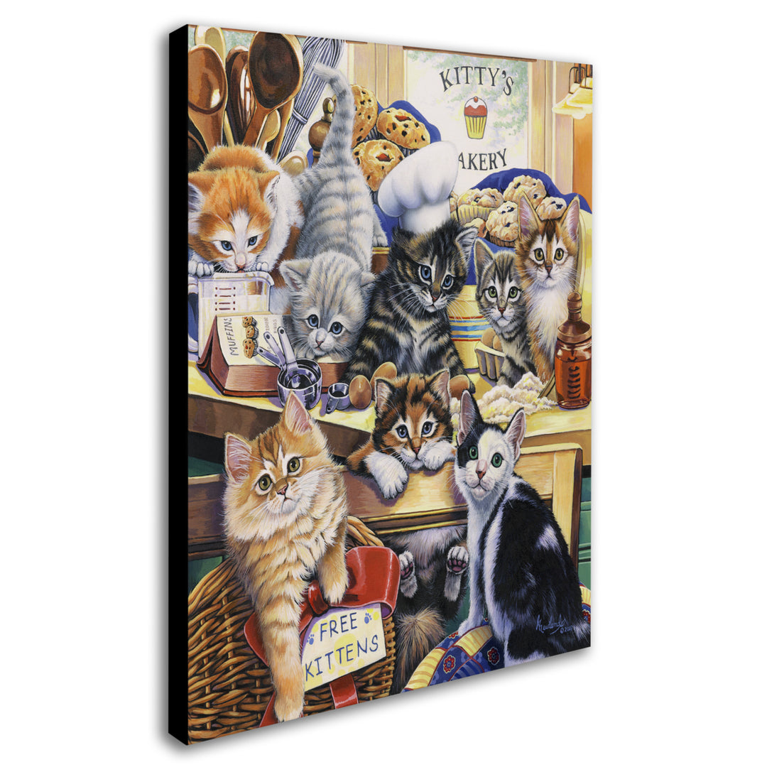 Jenny Newland Kitty Bakery 14 x 19 Canvas Art Image 3