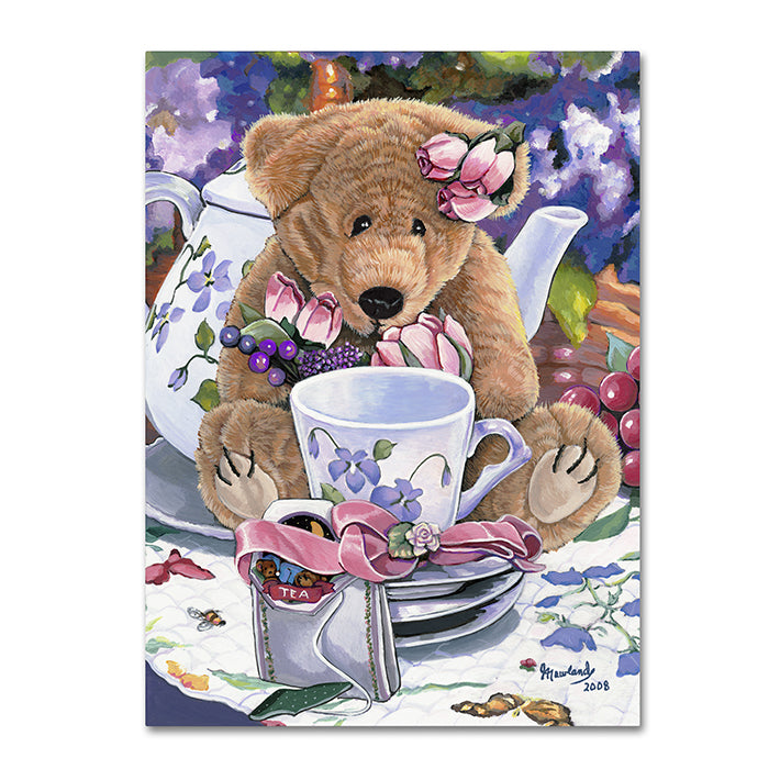 Jenny Newland Tea Party Bear 1 14 x 19 Canvas Art Image 1