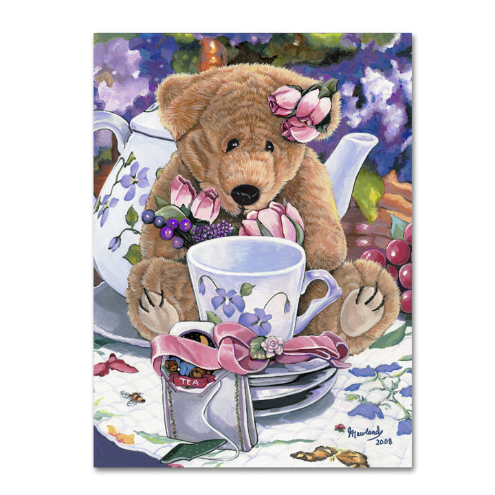 Jenny Newland Tea Party Bear 1 14 x 19 Canvas Art Image 2