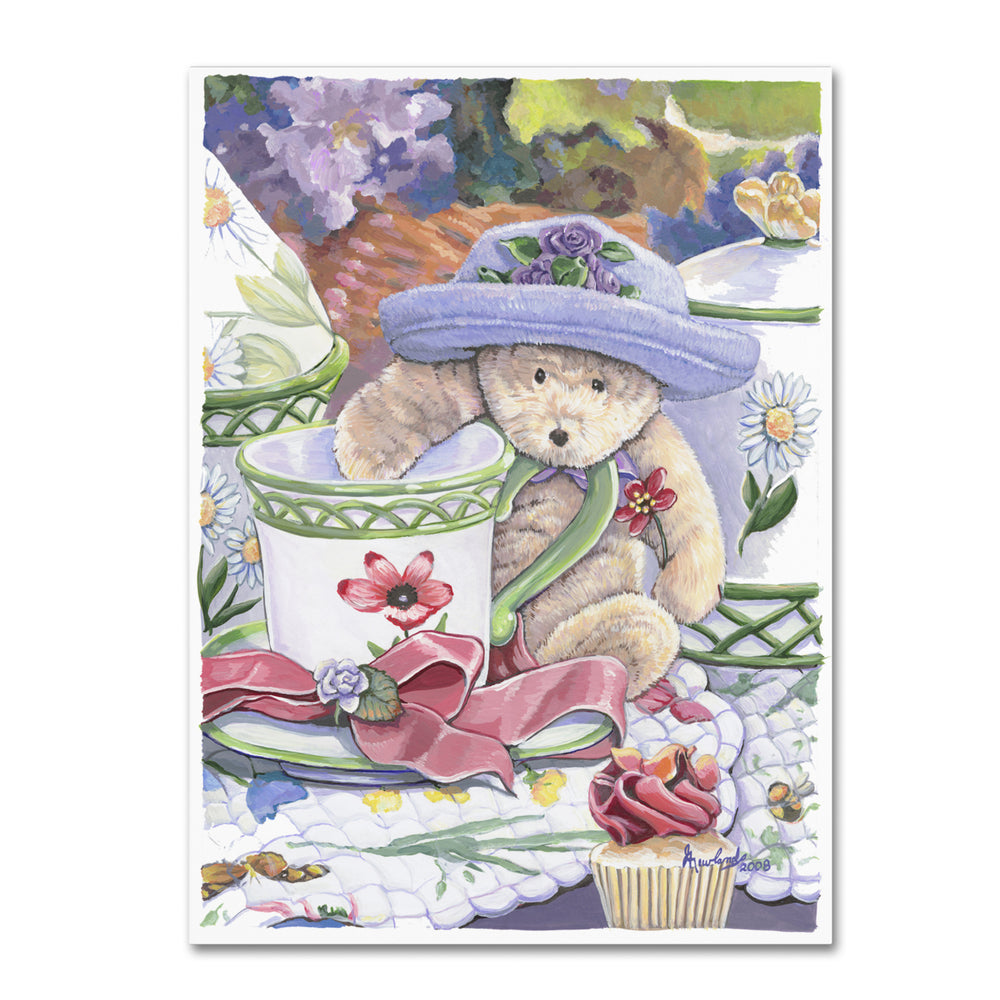 Jenny Newland Tea Party Bear 3 14 x 19 Canvas Art Image 2