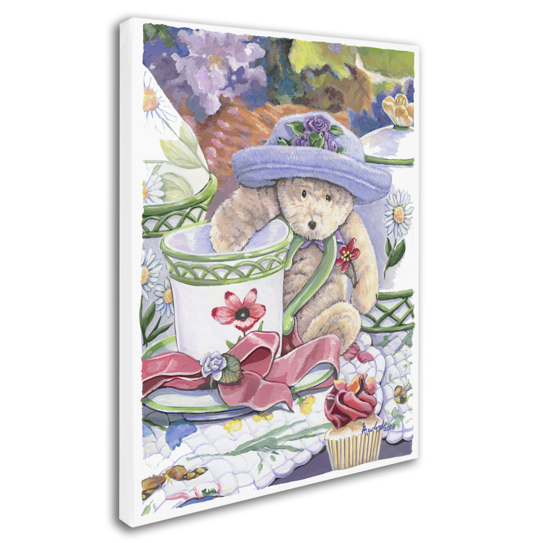 Jenny Newland Tea Party Bear 3 14 x 19 Canvas Art Image 3