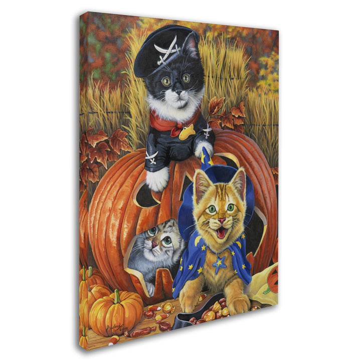 Jenny Newland Halloween Kittens 14 x 19 Canvas Art Image 3