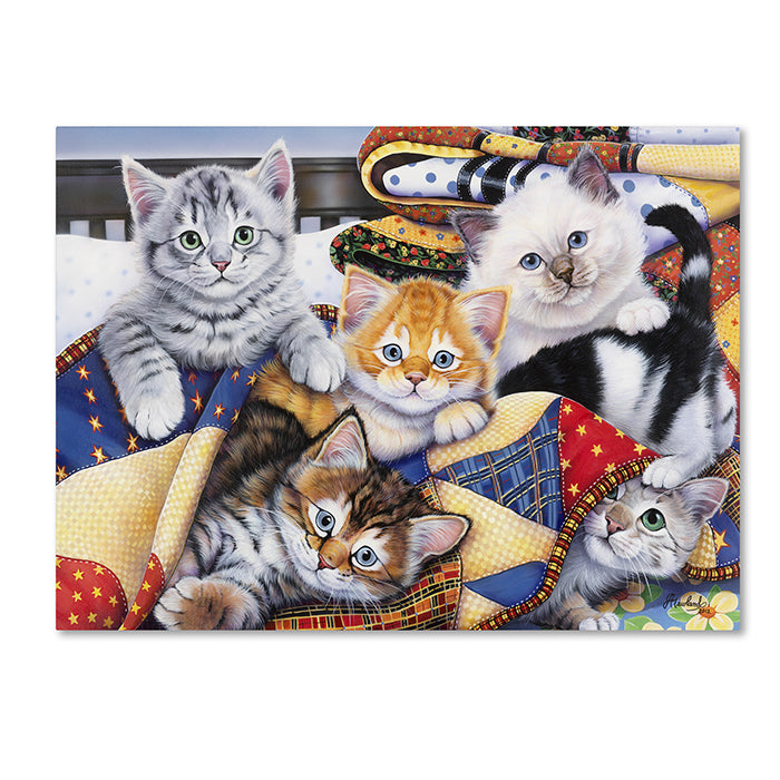 Jenny Newland Cozy Kittens 14 x 19 Canvas Art Image 1