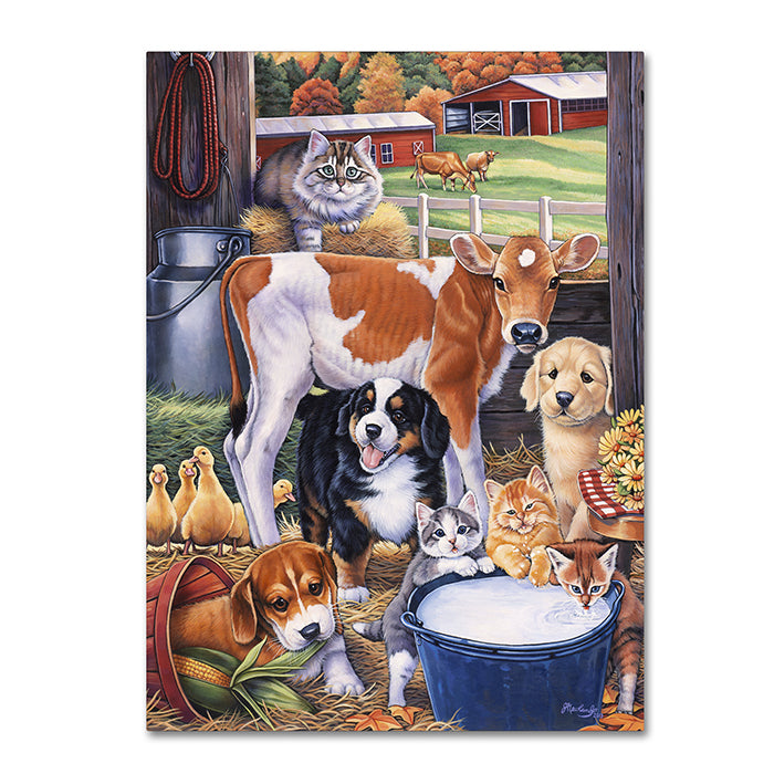 Jenny Newland Barn Pals 14 x 19 Canvas Art Image 1