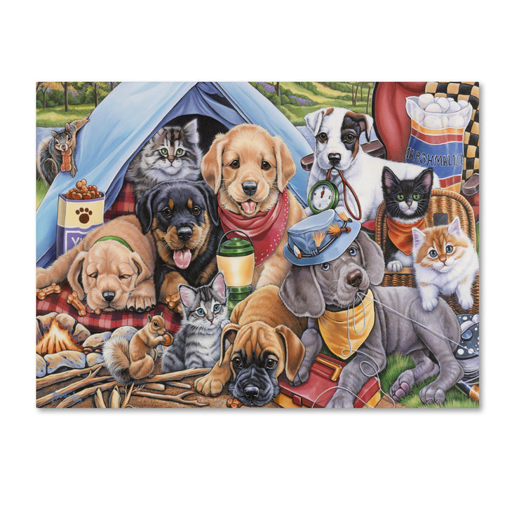 Jenny Newland Camping Buddies 14 x 19 Canvas Art Image 2