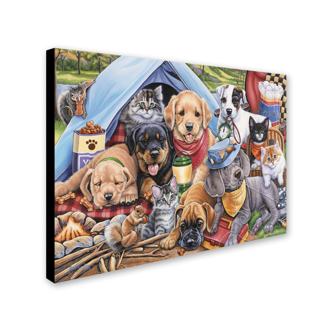 Jenny Newland Camping Buddies 14 x 19 Canvas Art Image 3