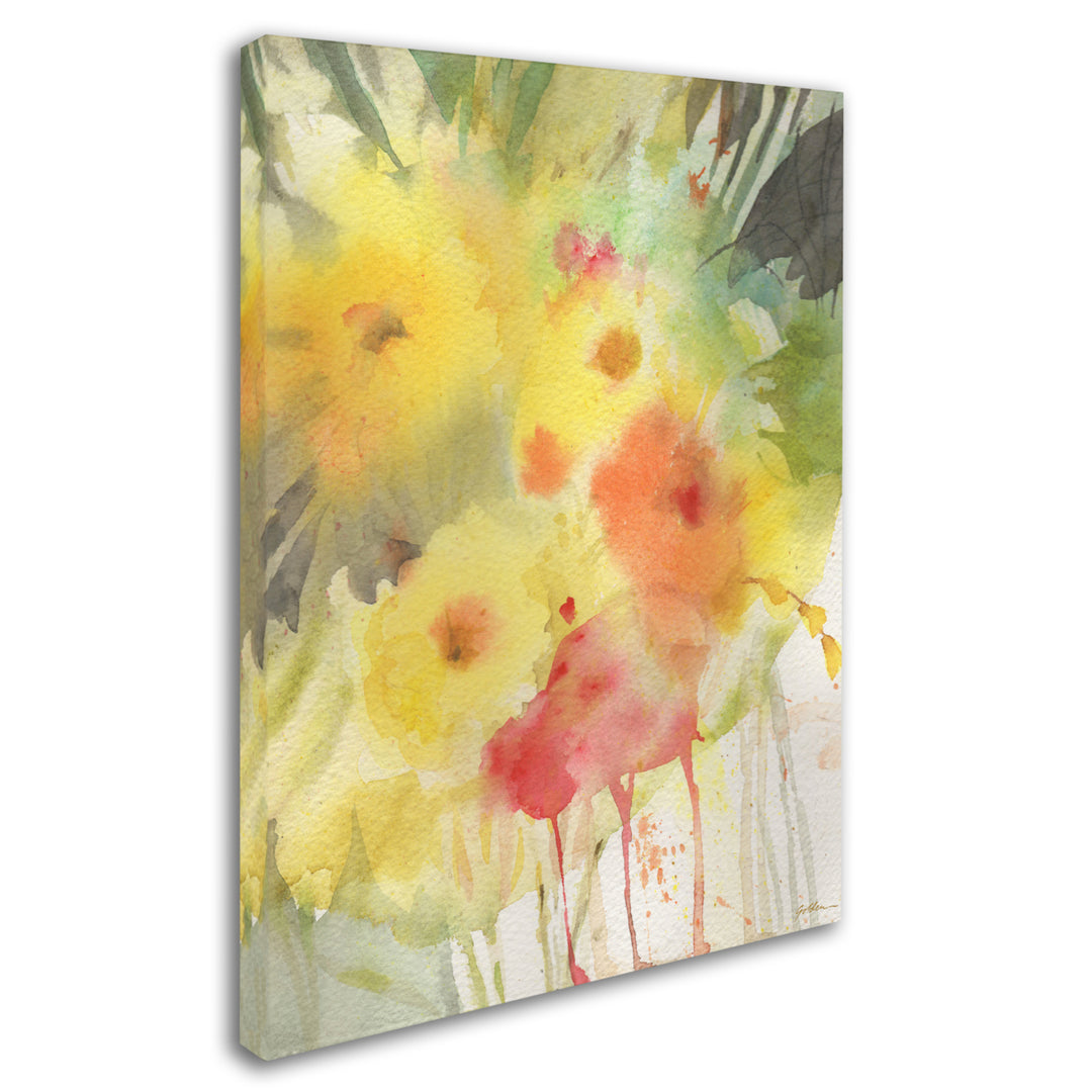 Sheila Golden Wooded Floral 14 x 19 Canvas Art Image 3