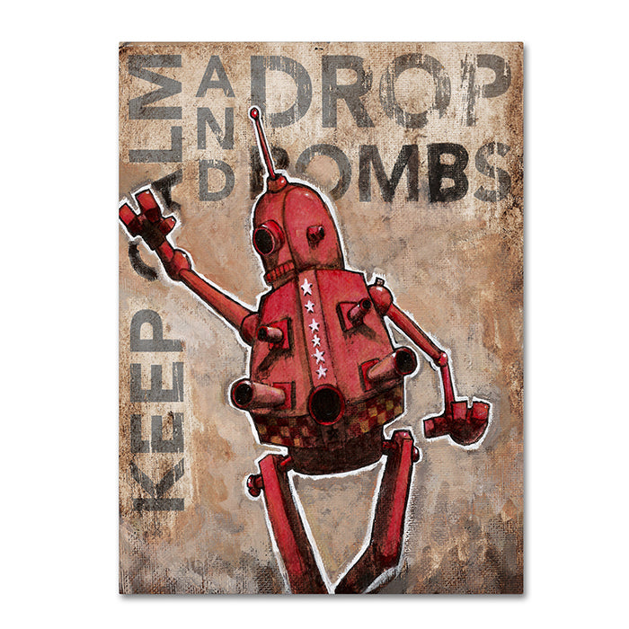 Craig Snodgrass Keep Calm And Drop Bombs 14 x 19 Canvas Art Image 1