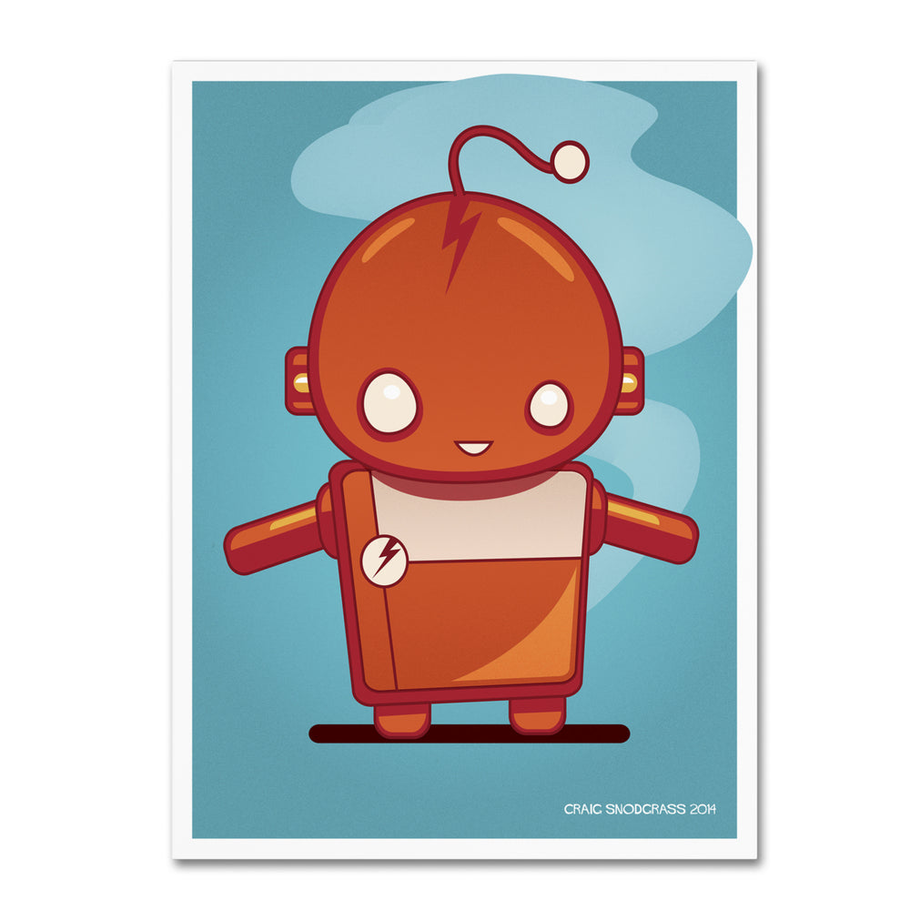 Craig Snodgrass Retro Robot Orange 14 x 19 Canvas Art Image 2