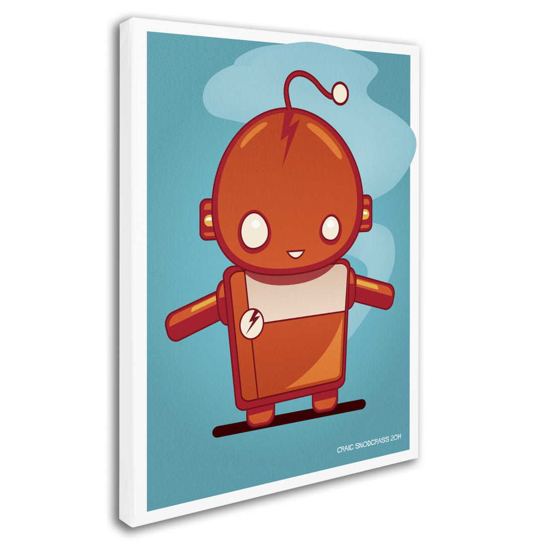 Craig Snodgrass Retro Robot Orange 14 x 19 Canvas Art Image 3