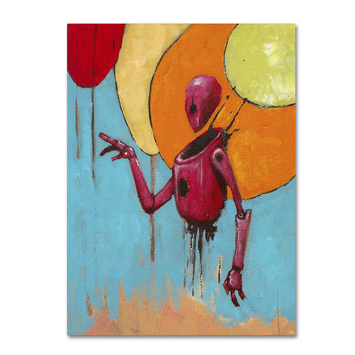 Craig Snodgrass Red Junk Robot 14 x 19 Canvas Art Image 1