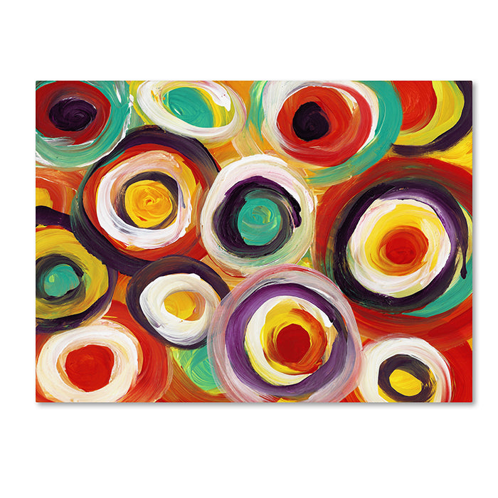 Amy Vangsgard Bright Bold Circles 14 x 19 Canvas Art Image 1