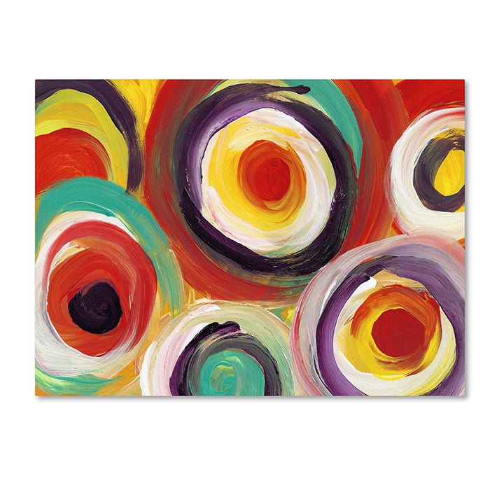 Amy Vangsgard Bright Bold Circles 2 14 x 19 Canvas Art Image 1