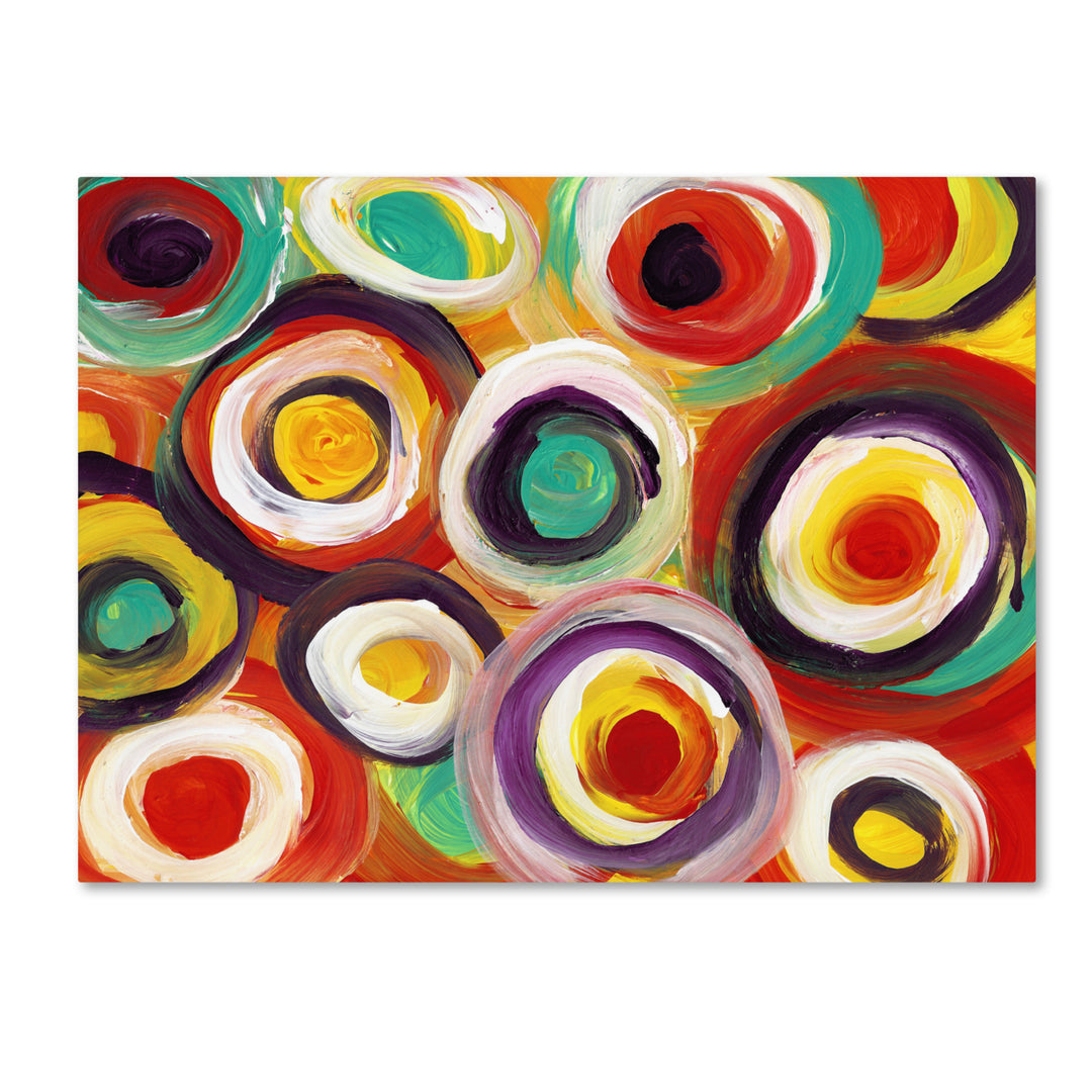 Amy Vangsgard Bright Bold Circles 14 x 19 Canvas Art Image 2