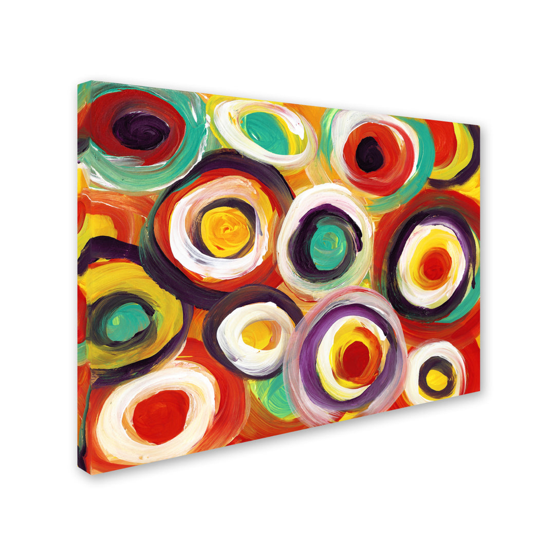 Amy Vangsgard Bright Bold Circles 14 x 19 Canvas Art Image 3