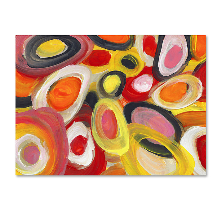 Amy Vangsgard Colorful Abstract Circles 2 14 x 19 Canvas Art Image 1