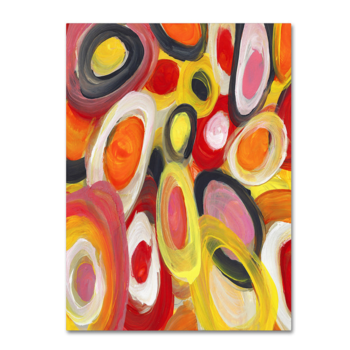 Amy Vangsgard Colorful Abstract Circles 4 14 x 19 Canvas Art Image 1