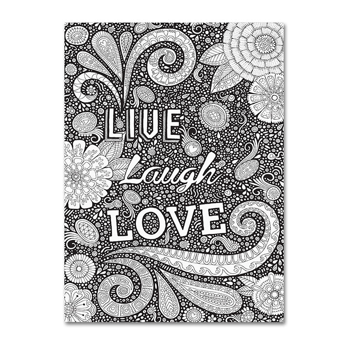 Hello Angel Live Laugh Love Black 14 x 19 Canvas Art Image 1