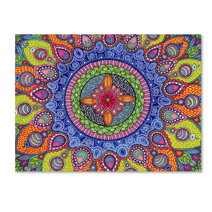 Hello Angel Mardi Gras Mandala 14 x 19 Canvas Art Image 1