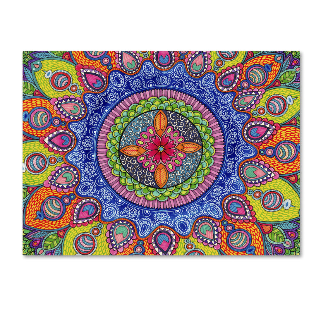 Hello Angel Mardi Gras Mandala 14 x 19 Canvas Art Image 2