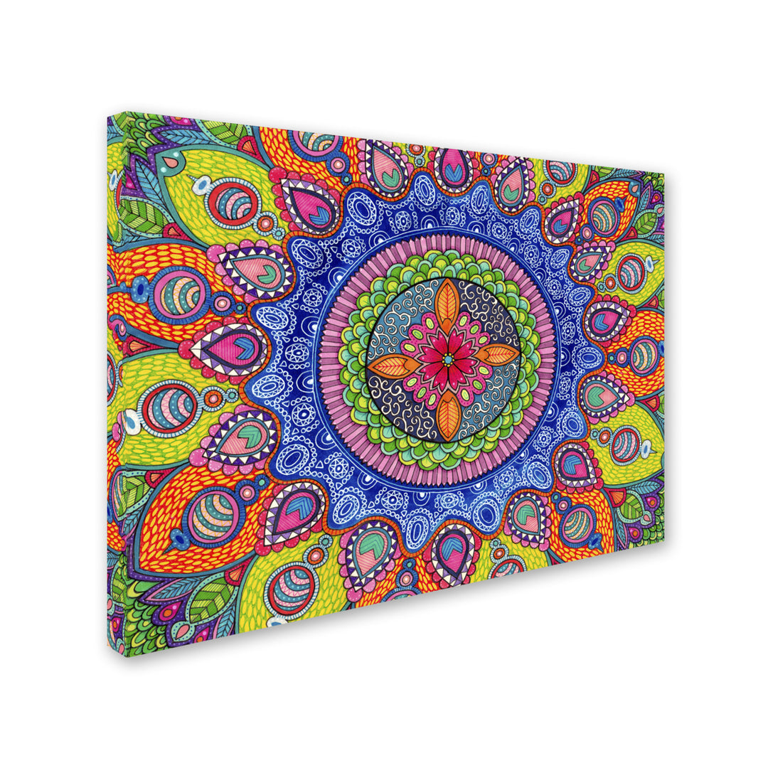 Hello Angel Mardi Gras Mandala 14 x 19 Canvas Art Image 3