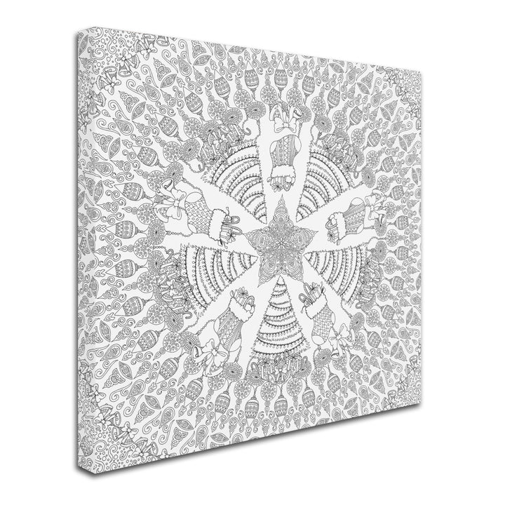 Hello Angel Christmas Tree Mandala 14 x 19 Canvas Art Image 3