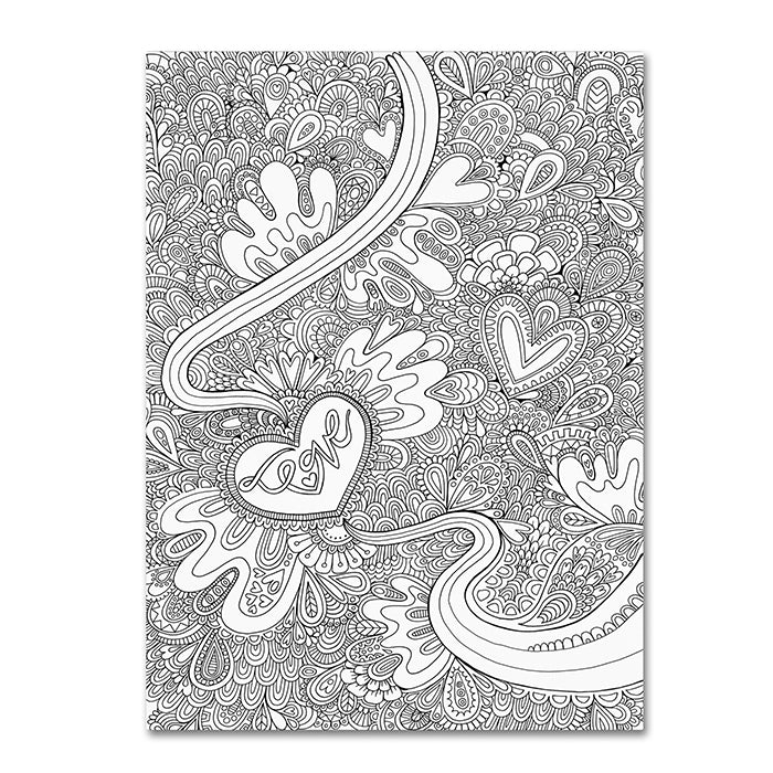 Hello Angel Love to Doodle Outlines 14 x 19 Canvas Art Image 1