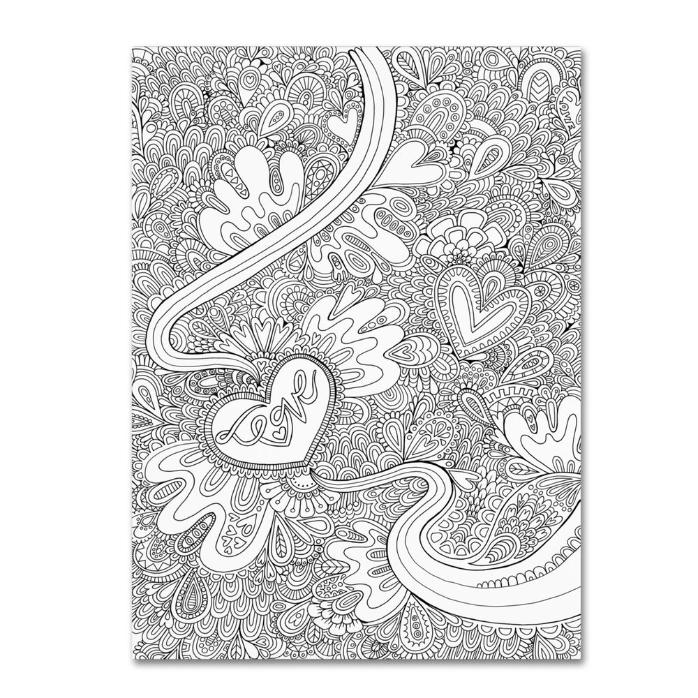 Hello Angel Love to Doodle Outlines 14 x 19 Canvas Art Image 2