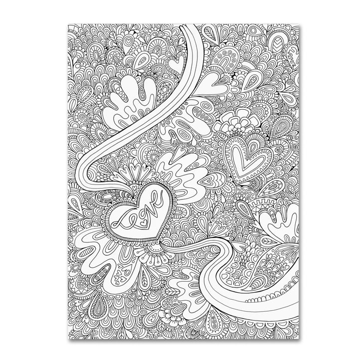 Hello Angel Love to Doodle Outlines 14 x 19 Canvas Art Image 2