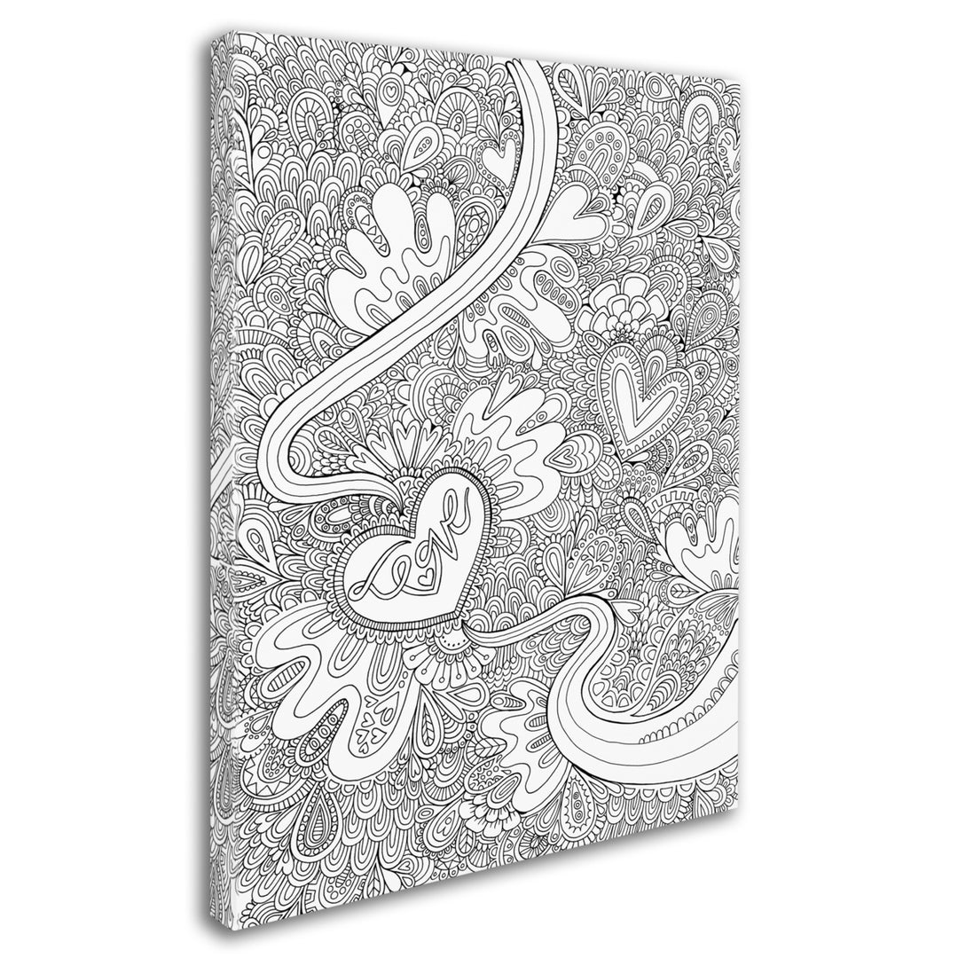 Hello Angel Love to Doodle Outlines 14 x 19 Canvas Art Image 3