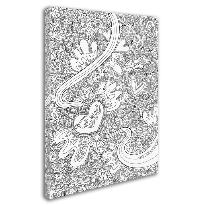 Hello Angel Love to Doodle Outlines 14 x 19 Canvas Art Image 3