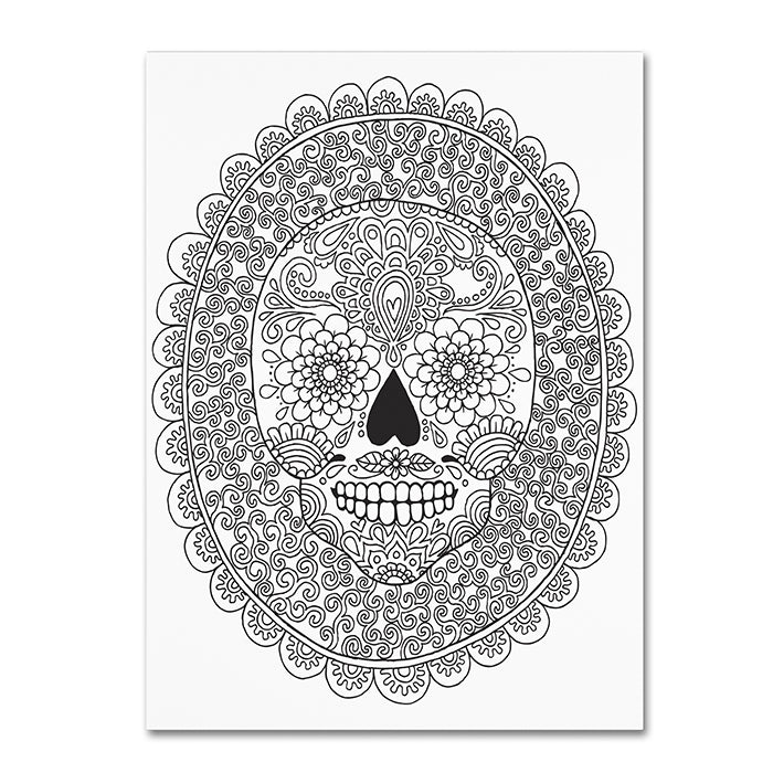 Hello Angel Candy Skull 14 x 19 Canvas Art Image 1