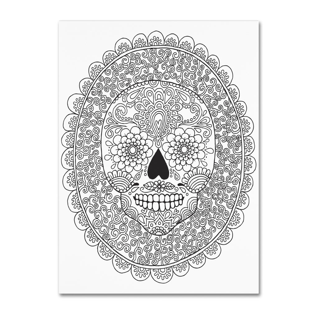 Hello Angel Candy Skull 14 x 19 Canvas Art Image 2