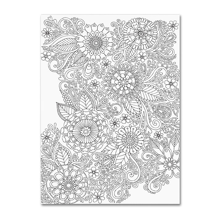 Hello Angel Botanical Doodles 14 x 19 Canvas Art Image 1