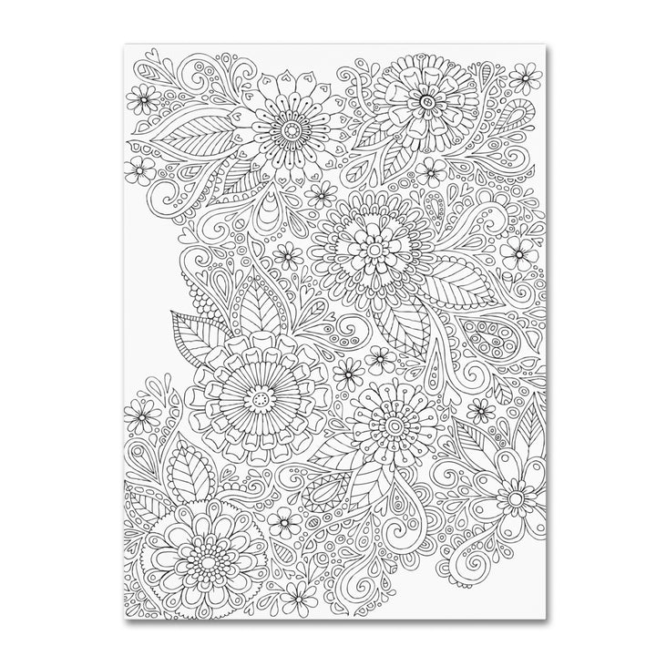 Hello Angel Botanical Doodles 14 x 19 Canvas Art Image 2