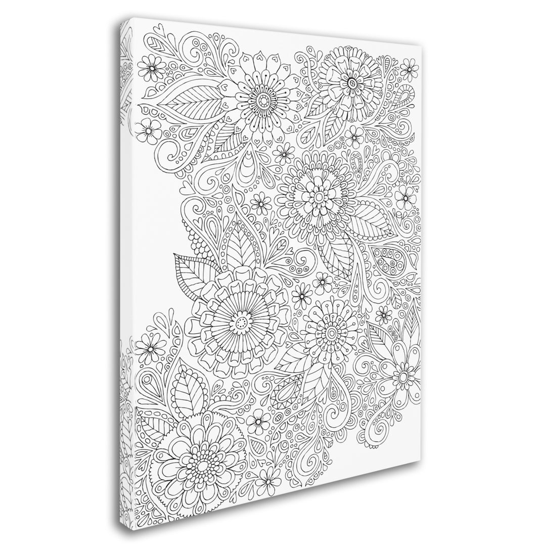 Hello Angel Botanical Doodles 14 x 19 Canvas Art Image 3