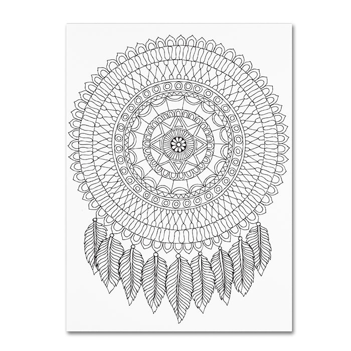 Hello Angel Mandalafeather Dreamcatcher 14 x 19 Canvas Art Image 1