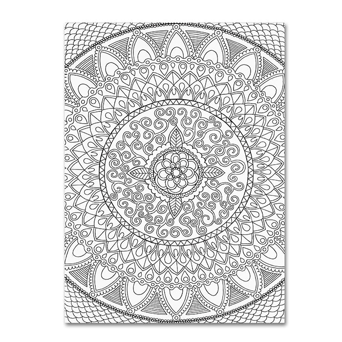 Hello Angel Petals Mandala 14 x 19 Canvas Art Image 1