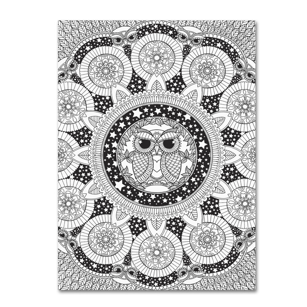 Hello Angel Night Owl Mandala 14 x 19 Canvas Art Image 2