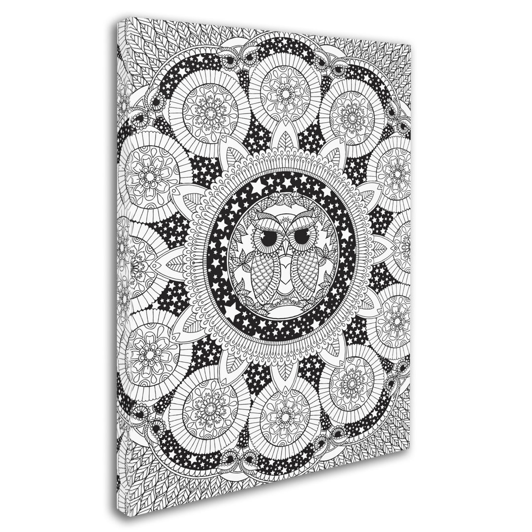 Hello Angel Night Owl Mandala 14 x 19 Canvas Art Image 3