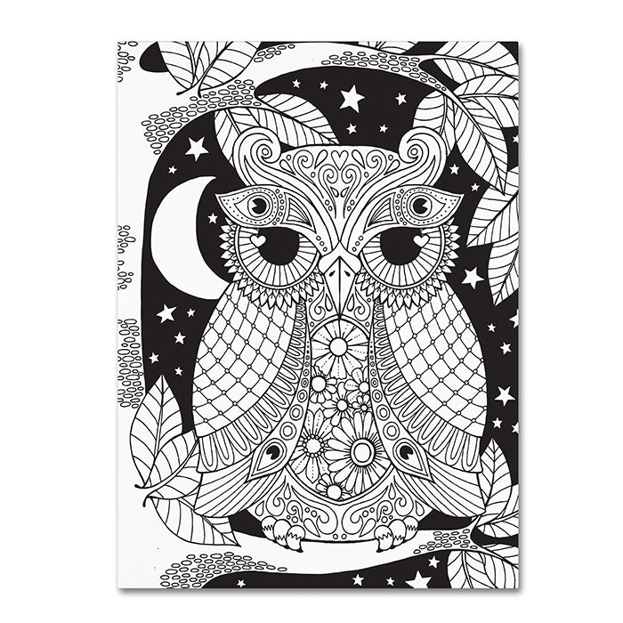 Hello Angel Owl on a Branch 14 x 19 Canvas Art Image 1