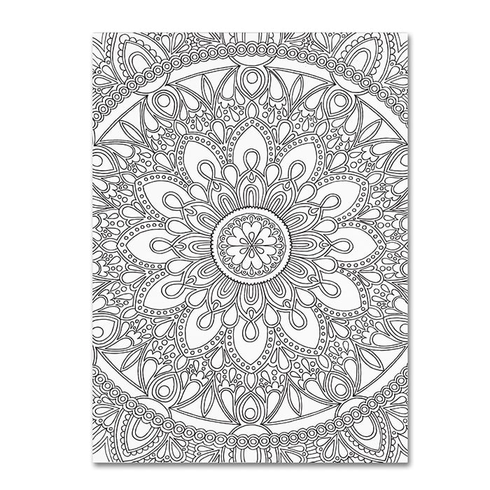 Hello Angel Delightful Mandala 14 x 19 Canvas Art Image 1