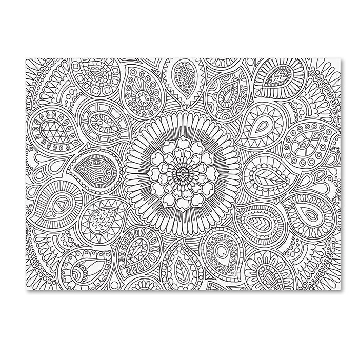 Hello Angel Paisley Mandala 14 x 19 Canvas Art Image 1