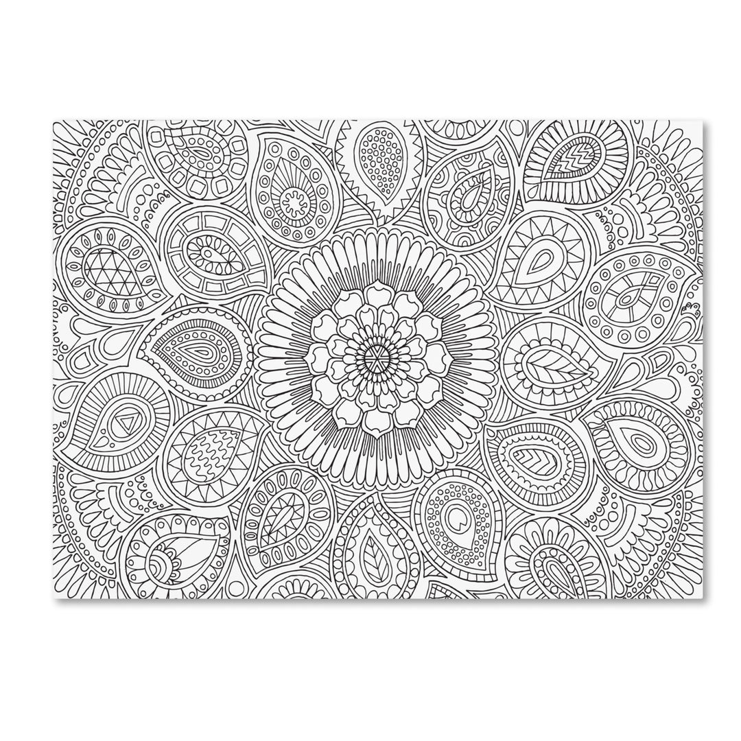 Hello Angel Paisley Mandala 14 x 19 Canvas Art Image 2