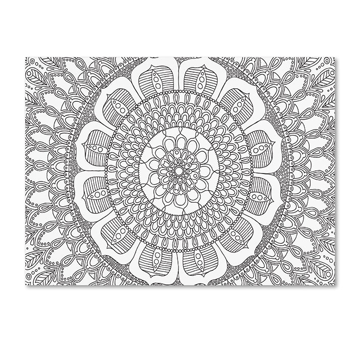 Hello Angel Flower Mandala 14 x 19 Canvas Art Image 1