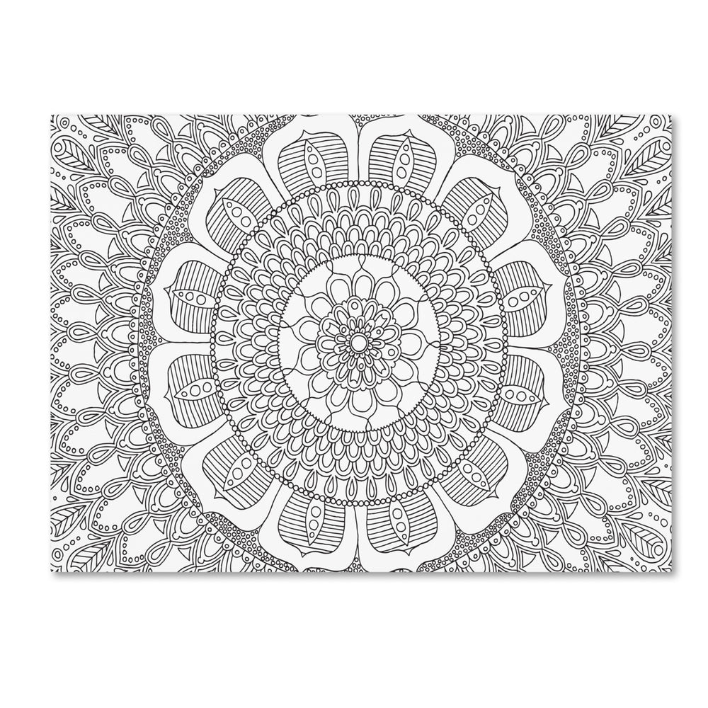 Hello Angel Flower Mandala 14 x 19 Canvas Art Image 2